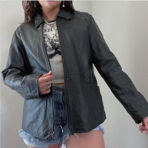 Vintage Black Leather Jacket